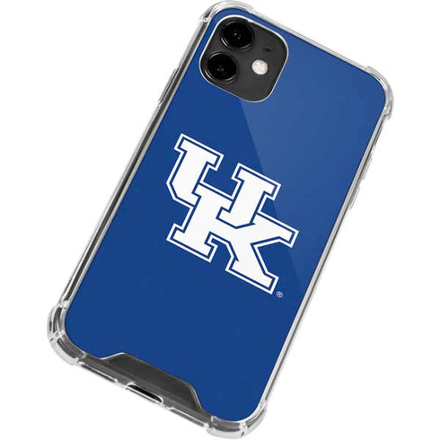 University of Kentucky UK on Blue iPhone 12 Clear Case