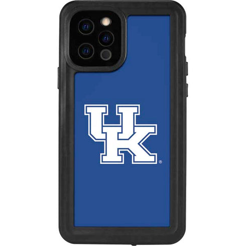University of Kentucky UK on Blue iPhone 12 Pro Waterproof Case
