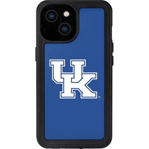University of Kentucky UK on Blue iPhone 13 Mini Waterproof Case