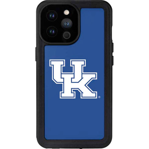 University of Kentucky UK on Blue iPhone 14 Pro Max Waterproof Case
