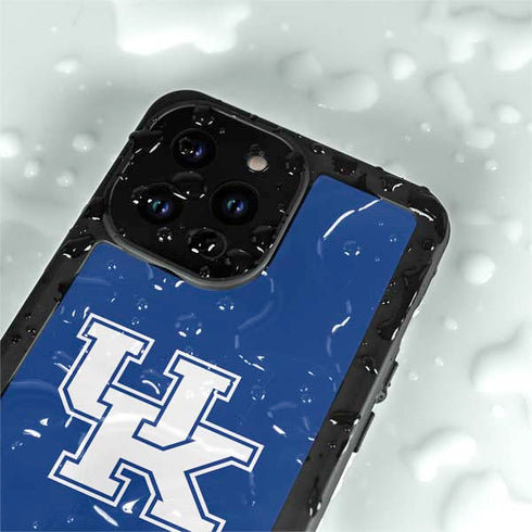 University of Kentucky UK on Blue iPhone 14 Pro Max Waterproof Case