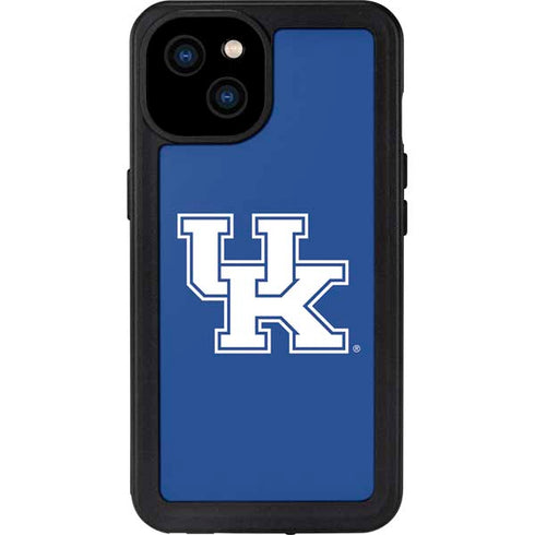 University of Kentucky UK on Blue iPhone 15 Plus Waterproof Case