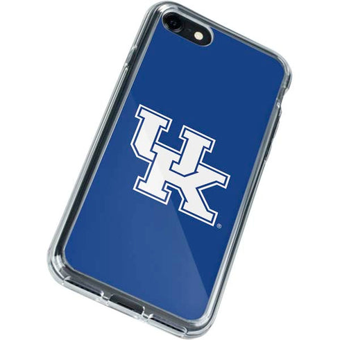University of Kentucky UK on Blue iPhone SE (2nd & 3rd Gen) Clear Case