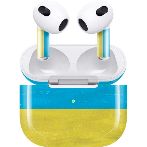 Ukraine Flag Distressed Apple AirPods (3rd Gen 2021) Skin
