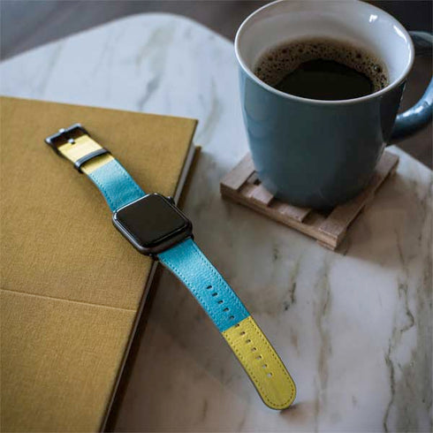 Ukraine Flag Distressed Apple Watch Band 38-40mm