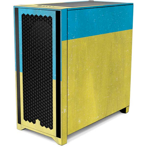 Ukraine Flag Distressed Corsair 4000D Tempered Glass Mid-Tower ATX Case Skin