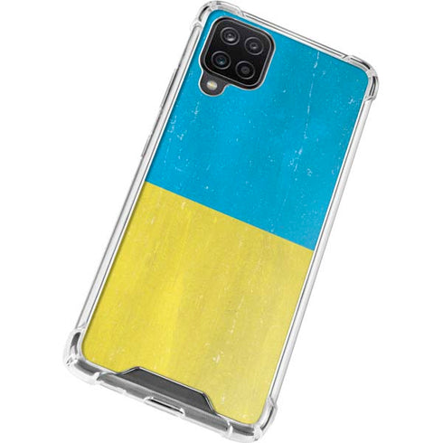 Ukraine Flag Distressed Galaxy A12 Clear Case