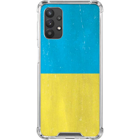 Ukraine Flag Distressed Galaxy A32 5G Clear Case