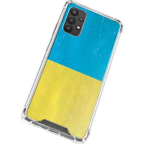 Ukraine Flag Distressed Galaxy A32 5G Clear Case