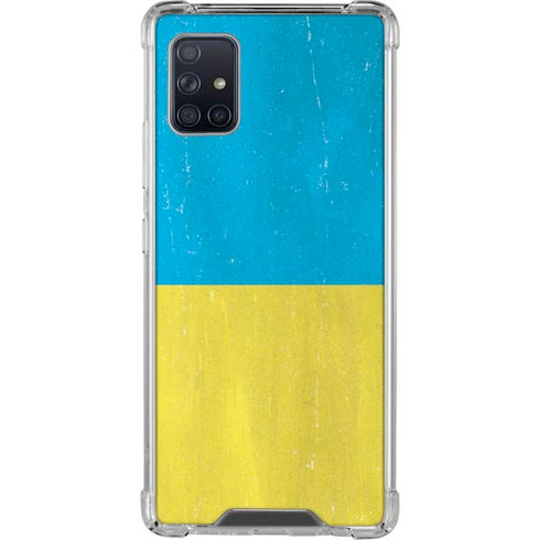 Ukraine Flag Distressed Galaxy A51 5G Clear Case