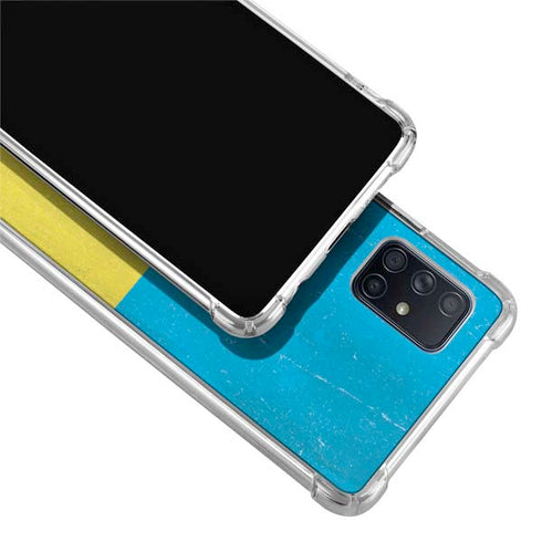 Ukraine Flag Distressed Galaxy A51 5G Clear Case