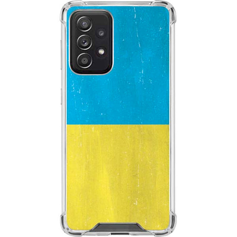 Ukraine Flag Distressed Galaxy A52 5G Clear Case
