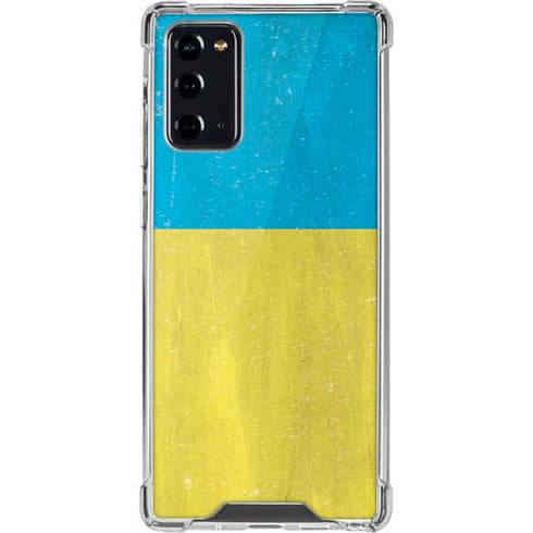 Ukraine Flag Distressed Galaxy Note20 5G Clear Case