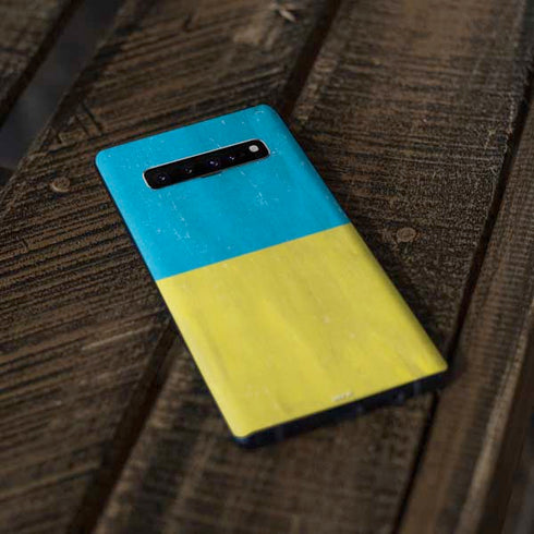 Ukraine Flag Distressed Galaxy S10 Skin