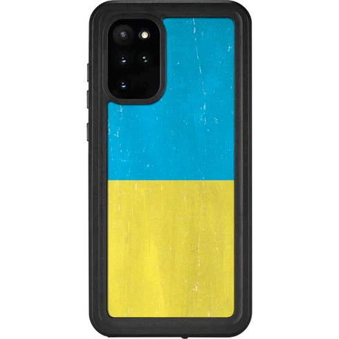 Ukraine Flag Distressed Galaxy S20 Plus Waterproof Case