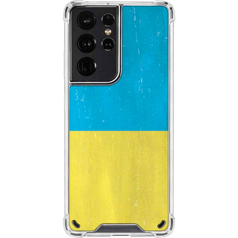 Ukraine Flag Distressed Galaxy S21 Ultra 5G Clear Case