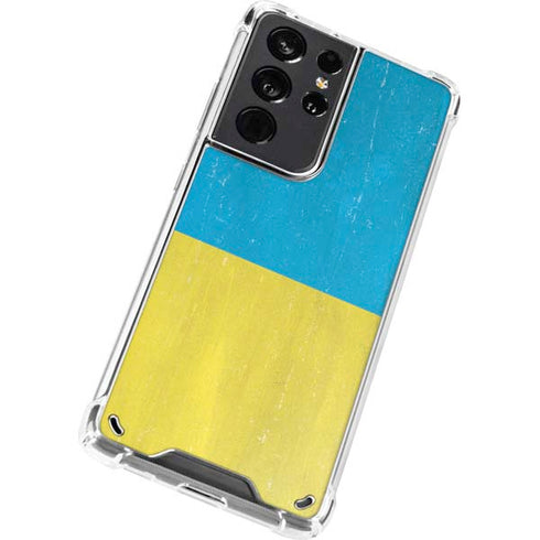 Ukraine Flag Distressed Galaxy S21 Ultra 5G Clear Case