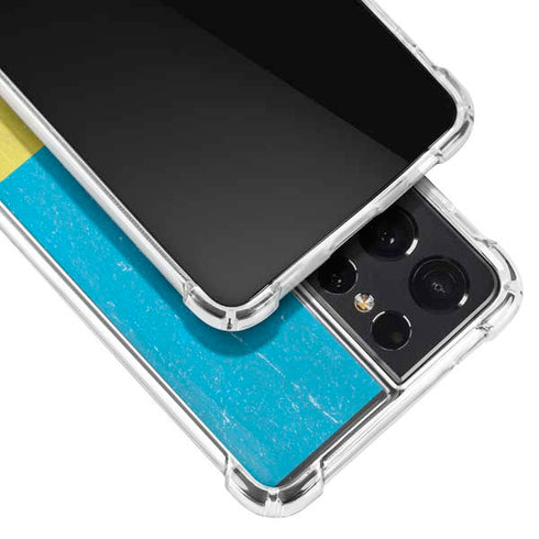 Ukraine Flag Distressed Galaxy S21 Ultra 5G Clear Case