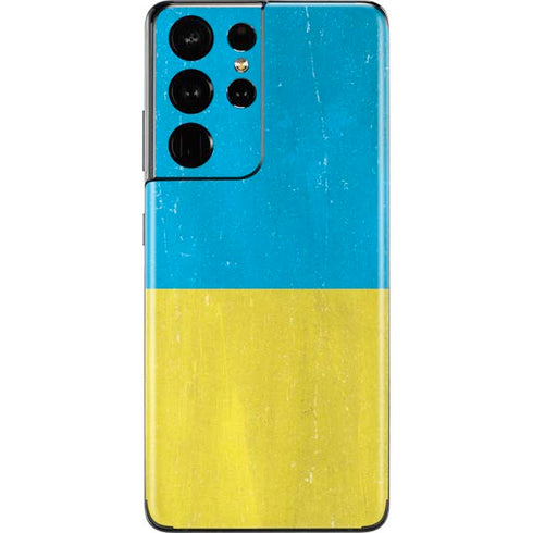 Ukraine Flag Distressed Galaxy S21 Ultra 5G Skin