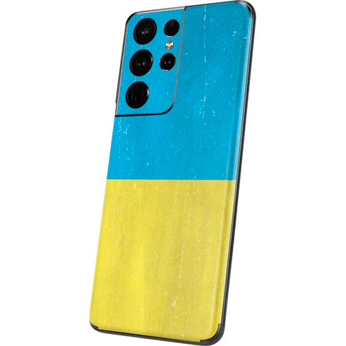Ukraine Flag Distressed Galaxy S21 Ultra 5G Skin