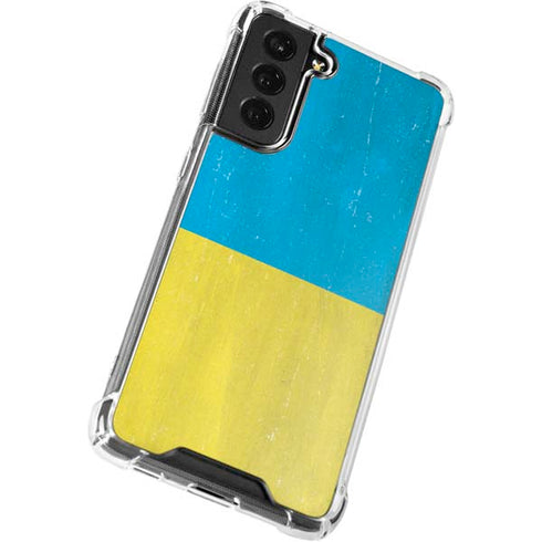 Ukraine Flag Distressed Galaxy S22 Clear Case
