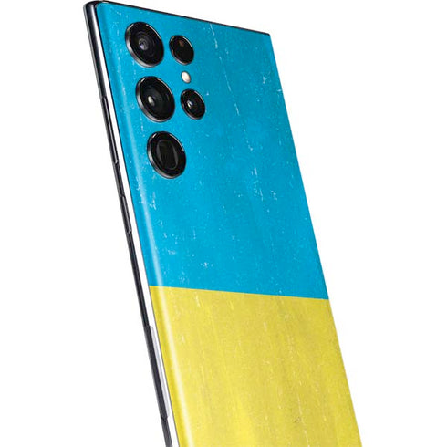 Ukraine Flag Distressed Galaxy S22 Ultra Skin