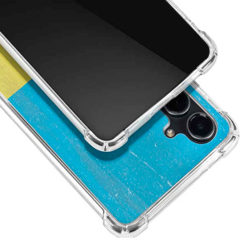 Ukraine Flag Distressed Galaxy S23 FE Clear Case