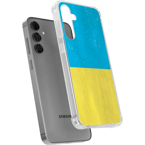 Ukraine Flag Distressed Galaxy S24 Plus Clear Case