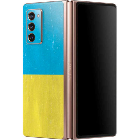Ukraine Flag Distressed Galaxy Z Fold2 5G Skin