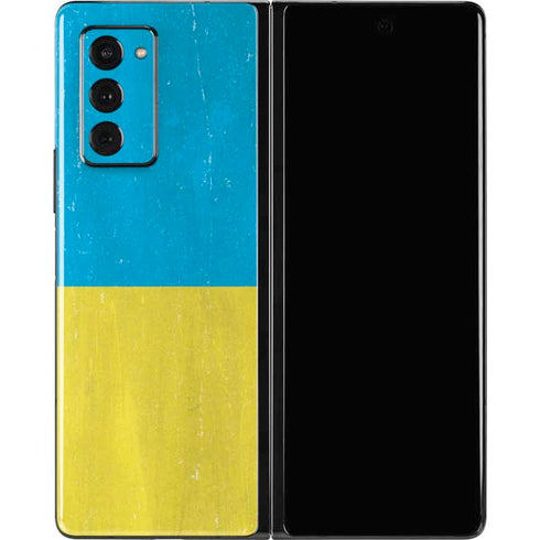 Ukraine Flag Distressed Galaxy Z Fold2 5G Skin