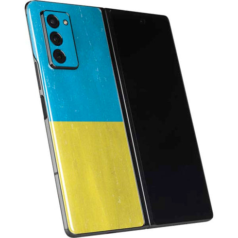 Ukraine Flag Distressed Galaxy Z Fold2 5G Skin