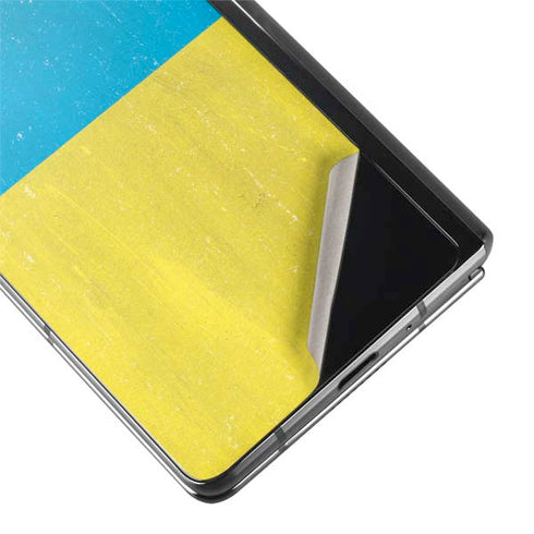 Ukraine Flag Distressed Galaxy Z Fold2 5G Skin