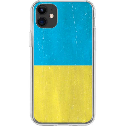 Ukraine Flag Distressed iPhone 11 Clear Case