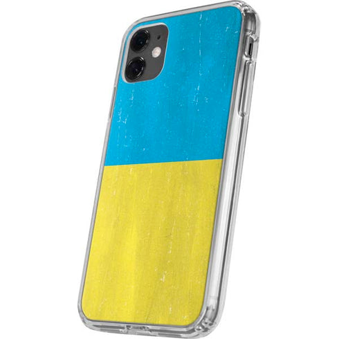 Ukraine Flag Distressed iPhone 11 Clear Case