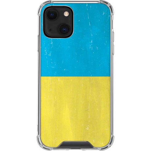 Ukraine Flag Distressed iPhone 13 Mini Clear Case