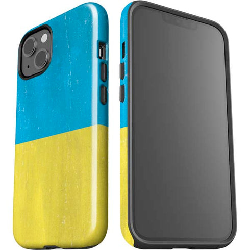 Ukraine Flag Distressed iPhone 15 Plus Impact Case