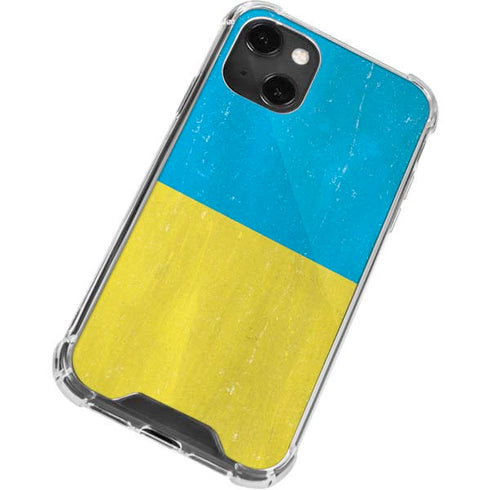 Ukraine Flag Distressed iPhone 14 Plus Clear Case