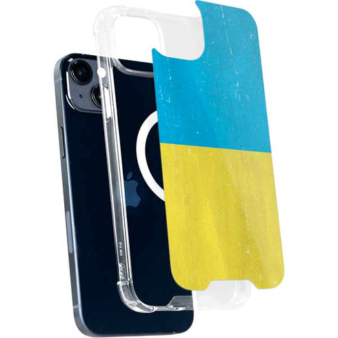 Ukraine Flag Distressed iPhone 15 Plus MagSafe Case
