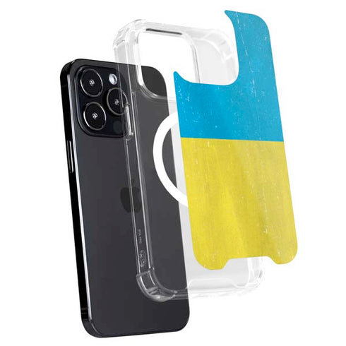 Ukraine Flag Distressed iPhone 15 Pro Max MagSafe Case