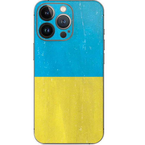 Ukraine Flag Distressed iPhone 15 Pro Skin