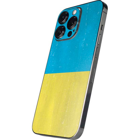 Ukraine Flag Distressed iPhone 15 Pro Skin