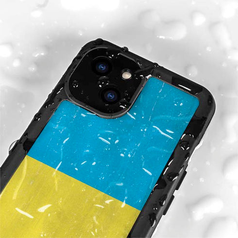Ukraine Flag Distressed iPhone 15 Waterproof Case