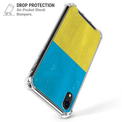 Ukraine Flag Distressed iPhone XR Clear Case