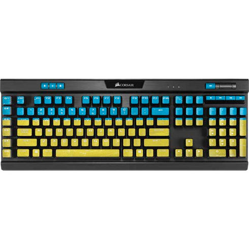 Ukraine Flag Distressed K95 RGB PLATINUM Mechanical Gaming Keyboard Skin