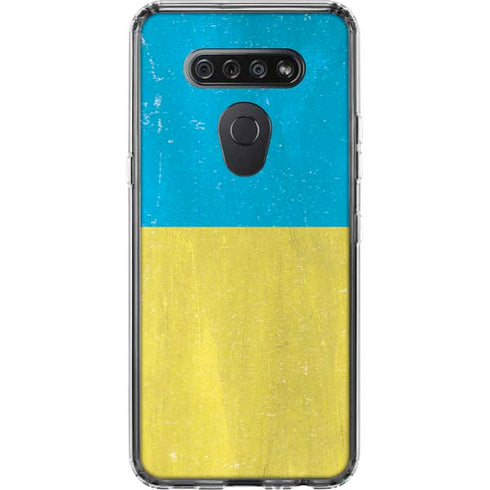Ukraine Flag Distressed LG K51/Q51 Clear Case
