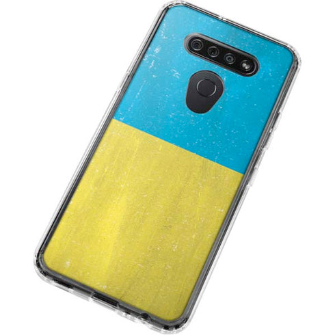 Ukraine Flag Distressed LG K51/Q51 Clear Case