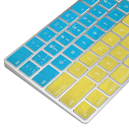 Ukraine Flag Distressed Magic Keyboard Skin
