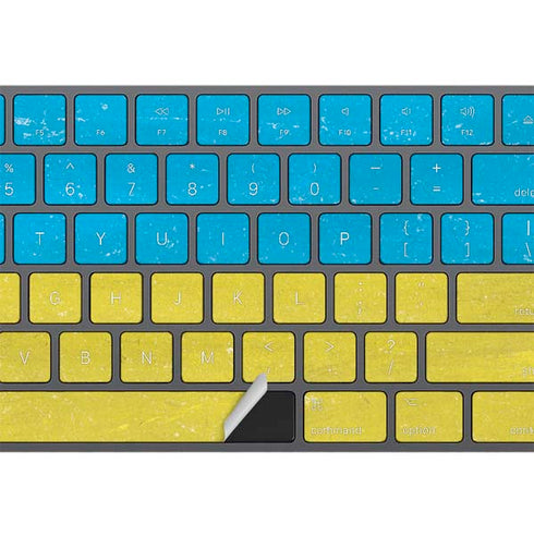 Ukraine Flag Distressed Magic Keyboard with Numeric Keypad Skin