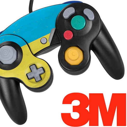 Ukraine Flag Distressed Nintendo GameCube Controller Skin