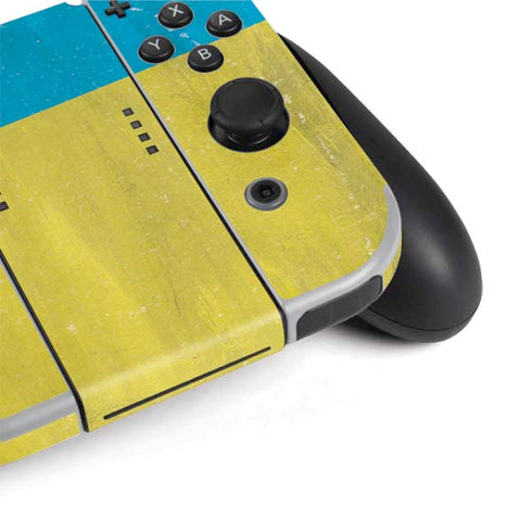 Ukraine Flag Distressed Nintendo Switch OLED (2021) Skin